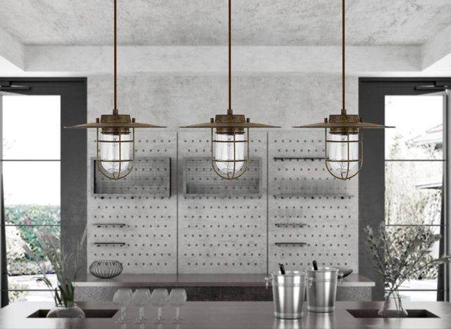 Cal® Lighting & Accessories Owenton Old Rust Pendant-2