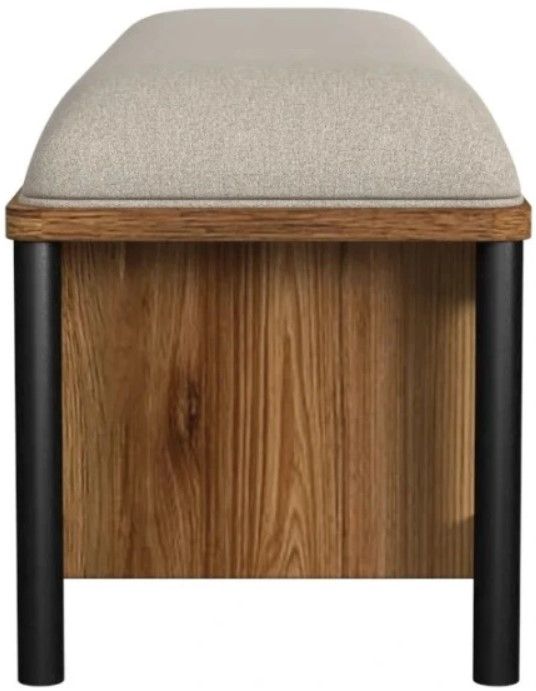 Intercon Norcross Beige/Hickory Storage Bench-3