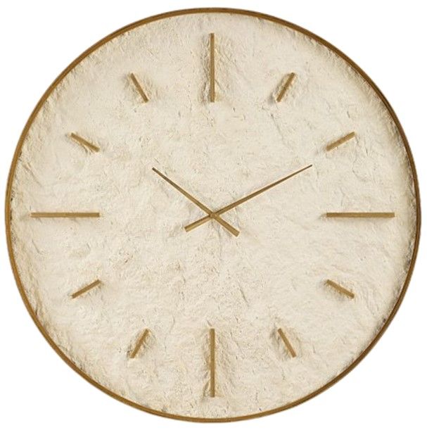 Uttermost® Stone Serenity Antiqued Gold/Off-White Clock