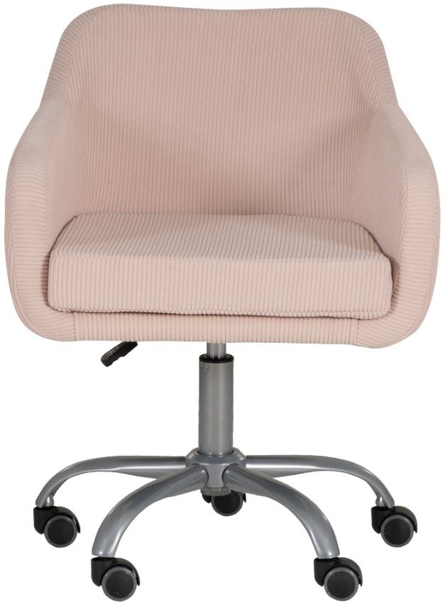 Linon Coco Pink Cord Office Chair-2