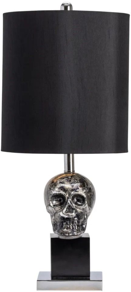 Crestview Collection Black Skull Black Table Lamp-2
