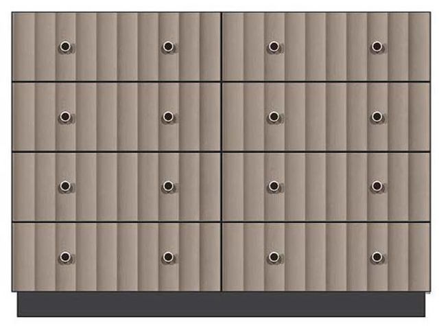 Country View Woodworking Customizable American Modern 56" 8-Drawer Silver Knob Plinth Base Dresser-0