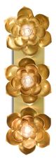 Currey & Company Blossom Satin Brass Three-Light Wall Sconce-0