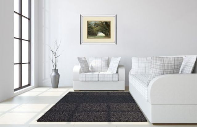 Classy Art Alley of the Oaks by William Guion Mirror Framed Wall Art-3