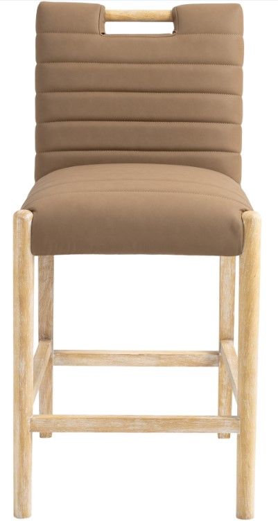 Meridian Furniture Aimee Brown Leather Counter Stool-1