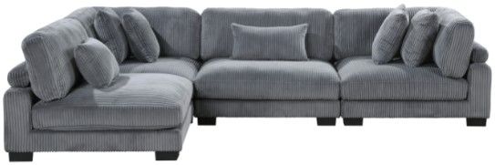 Mazin Furniture Traverse 4-Piece Gray Modular Sectional -1