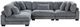 Mazin Furniture Traverse 4-Piece Gray Modular Sectional -1