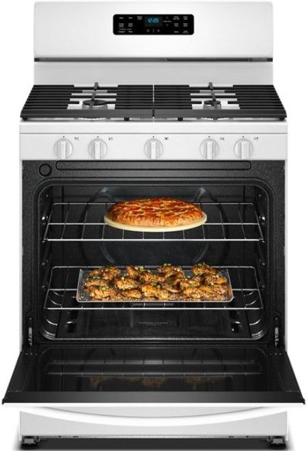 Whirlpool® 30” White Freestanding Gas Range with Crispy Mode and Griddle Zone-1