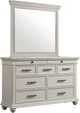 Elements International Slater 4-Piece Antique White Queen Platform Bedroom Set-4