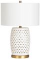 Crestview Collection Jameson White Multihole Table Lamp with Nightlight-0