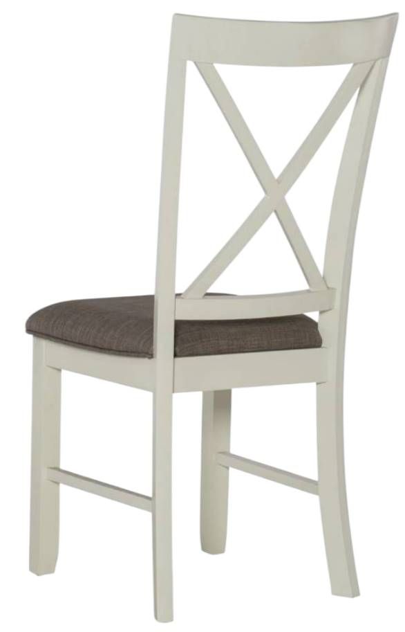 Powell® Jane Rustic Taupe/Vanilla White Side Chair-3