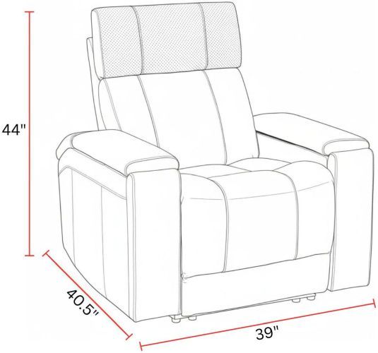 Parker House® Phoenix 3-Piece Autumn Black Leather Power Reclining Theater Seating with Wedge P3-1