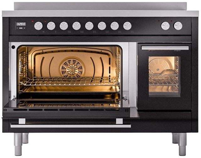 Ilve® Professional Plus II 48" Glossy Black Pro Style Induction Range-2