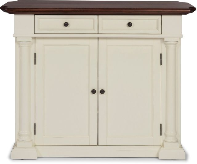 homestyles® Alexander Aged Cherry/Off-White Kitchen Island-0