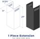 Hauslane Black Stainless Steel Range Hood Chimney Extension-0