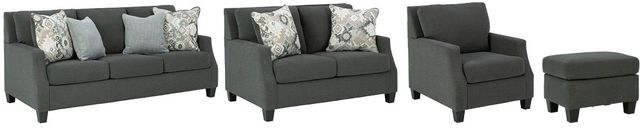 Signature Design by Ashley® Bayonne 4-Piece Charcoal Living Room Set-0