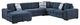Homelegance® Raife 4-Piece Blue Sectional with Left Chaise-0