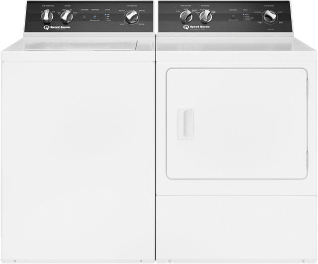 Speed Queen® White Top Load Washer & Gas Dryer Laundry Pair-0