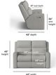 Flexsteel® Customizable Score 62" Power Reclining Loveseat with Power Headrests and Lumbar-2