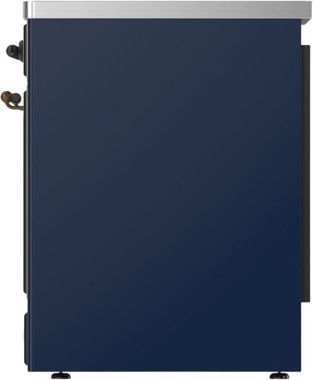 Ilve® Majestic III 30" Midnight Blue Pro Style Induction Range with Triple Glass Door and Burnished Trim-3