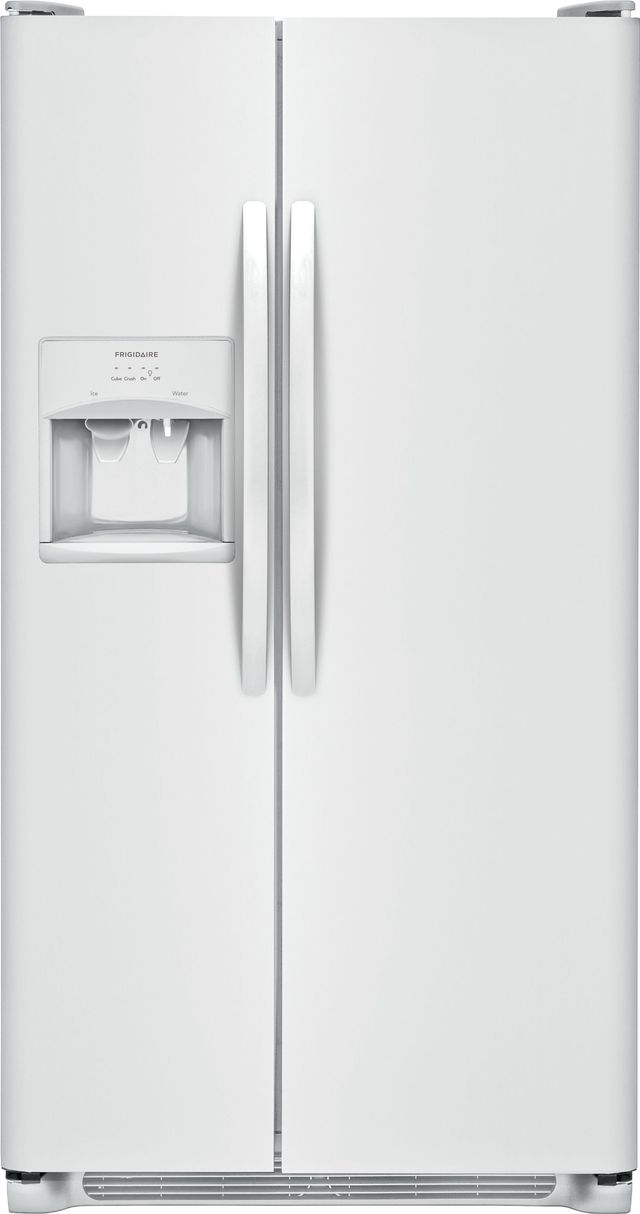 Frigidaire® 25.5 Cu. Ft. Pearl White Standard Depth Side by Side Refrigerator-0