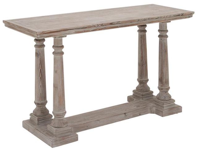 Deco Marche Distressed Light Brown Console Table-0