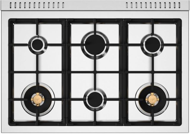Bertazzoni Master Series 36" Fingerprint Resistant Stainless Steel Pro Style Dual Fuel Range-2