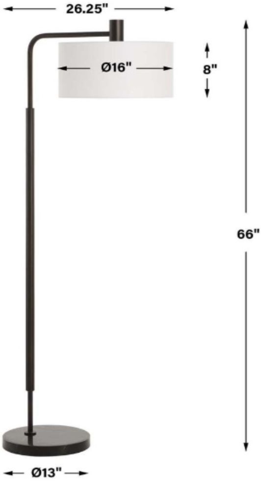 Uttermost® Richie Black Floor Lamp-3
