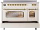 Ilve® Nostalgie II Series 48" Antique White Pro Style Induction Range-4