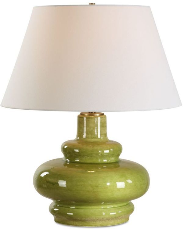 Uttermost® Penny Moss Green/White Table Lamp-4