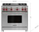 Wolf® 36" Stainless Steel Pro Style Gas Range-2