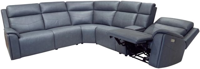 Flexsteel® Vernon 6-Piece Admiral Power Reclining Sectional with Power Headrest and Lumbar-2
