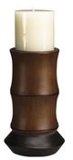 Cal® Lighting & Accessories Bamboo/Black Candle Holder-0