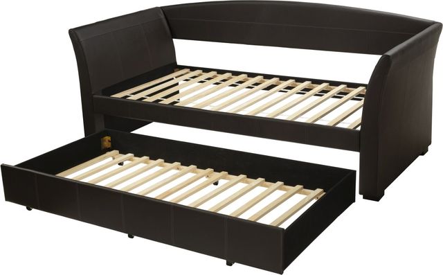 HH2 Home Montgomery Brown Faux Leather Complete Twin Daybed with Trundle-2