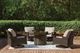 Signature Design by Ashley® Drakes Beach 3-Piece Beige/Dark Brown Aluminum Outdoor Conversation Set-1