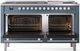 Ilve® Professional Plus II 60" Blue Grey Pro Style Dual Fuel Range-1