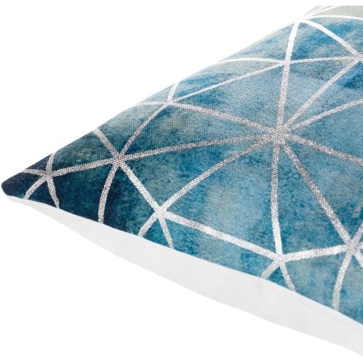 Surya Balliano Bright Blue 18"x18" Toss Pillow with Polyester Insert-1