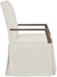Fairfield® Customizable Dining Entree Pull Short Button Back Skirted Arm Chair-2