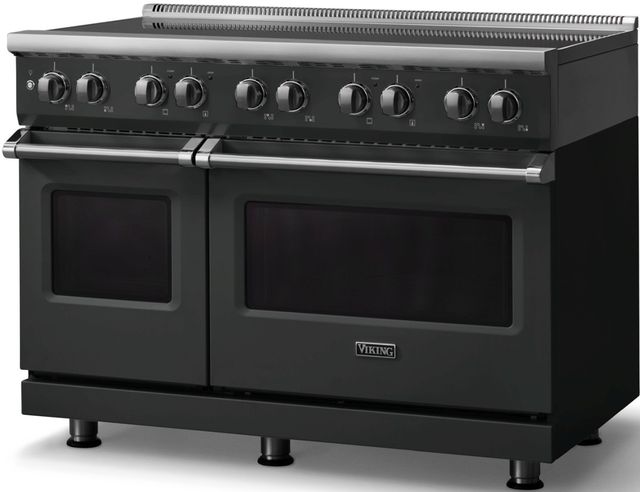 Viking® 5 Series 48" Antique Bronze Pro Style Induction Range with Polished Chrome Trim-2