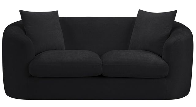Meridian Furniture Penelope Black Chenille Fabric Loveseat-1