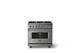 Viking® 5 Series 36" Stainless Steel Pro Style Dual Fuel (NG) Range with Polished Chrome Trim-3