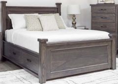 Mako Wood Furniture Natalie Brown Queen Storage Panel Bed
