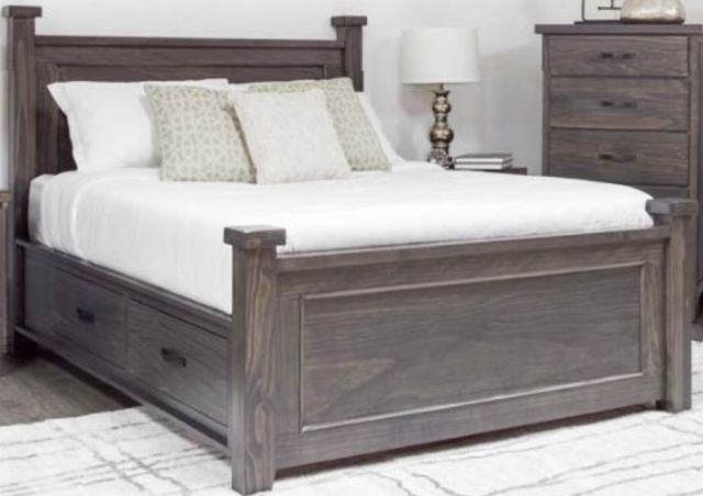 Mako Wood Furniture Natalie Brown Queen Storage Panel Bed-0