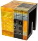 Michael Amini® Illusion Accents™ Orange Square End Table with Black/Orange Base-1