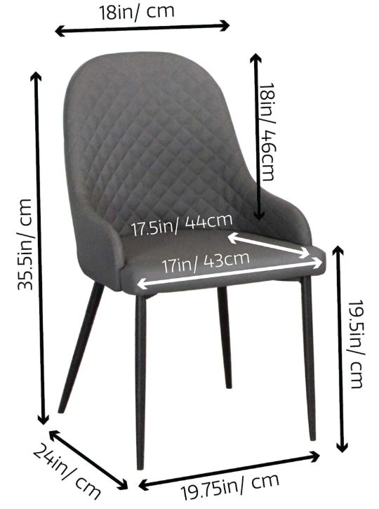 Cramco Targa Charcoal Gray/Matte Black Dining Side Chair-2