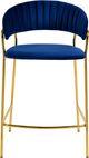 TOV Furniture Padma Set of 2 Navy Vegan Leather Counter Stools-0