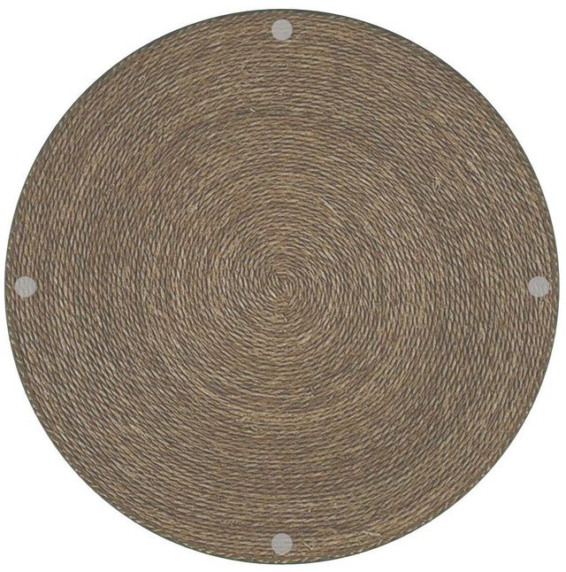 Coaster® Halden Glass Top Round Accent Side Table with Light Brown Base-1