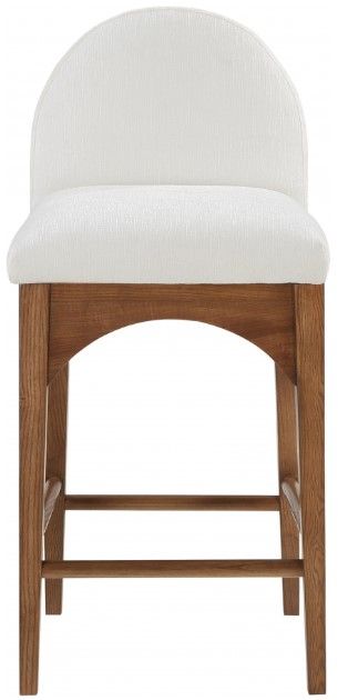 Meridian Furniture Waldorf Cream/Walnut Brown Counter Stool-1