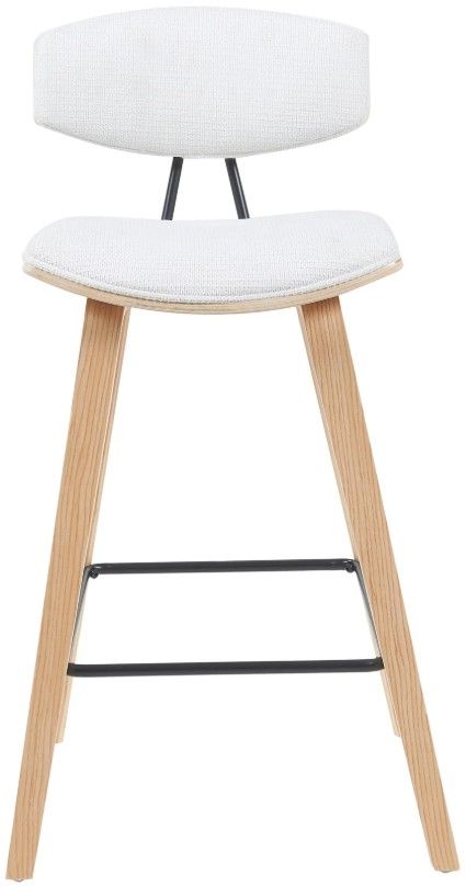 Armen Living Fox Oak/White Barstool-2