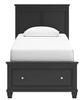 Signature Design by Ashley® Lanolee Black Twin Panel Storage Bed-1